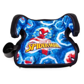 KidsEmbrace KE-4801BLU Marvel Spider-Man Backless Booster Car Seat with Shoulder Belt Positioning Clip for Kids Age 4 Above Weighing 40 to 100 Pounds