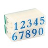 Unique Bargains Plastic Rubber Detachable 0-9 Number Stamp 0.7'' Wide White Green 1 Set - 2 of 4