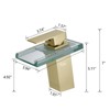ChicFurnit Bathroom Sink Faucet Single Handle Waterfall Spout with Hot Cold Mixer for Stylish Lavatories, Gold, 11"*7.9"*4.7" - 3 of 4