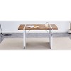 Vynxaria Modern Square Dining Table ¨C 55-Inch MDF Top with Marble-Style Legs - 2 of 4