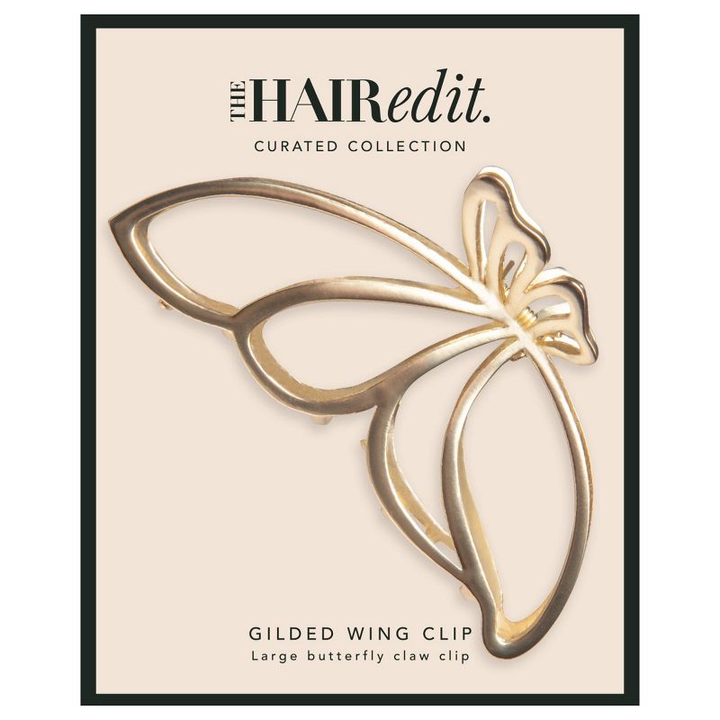 The Hair Edit Gilded Wing Claw Clip, 3 of 11