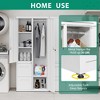 Mlezan Metal Storage Cabinet: Lockable, Drawers, and Shelves for Clothing, Files, or Tools. Wardrobe for Office, Home, School, Gym, or Garage. - 4 of 4