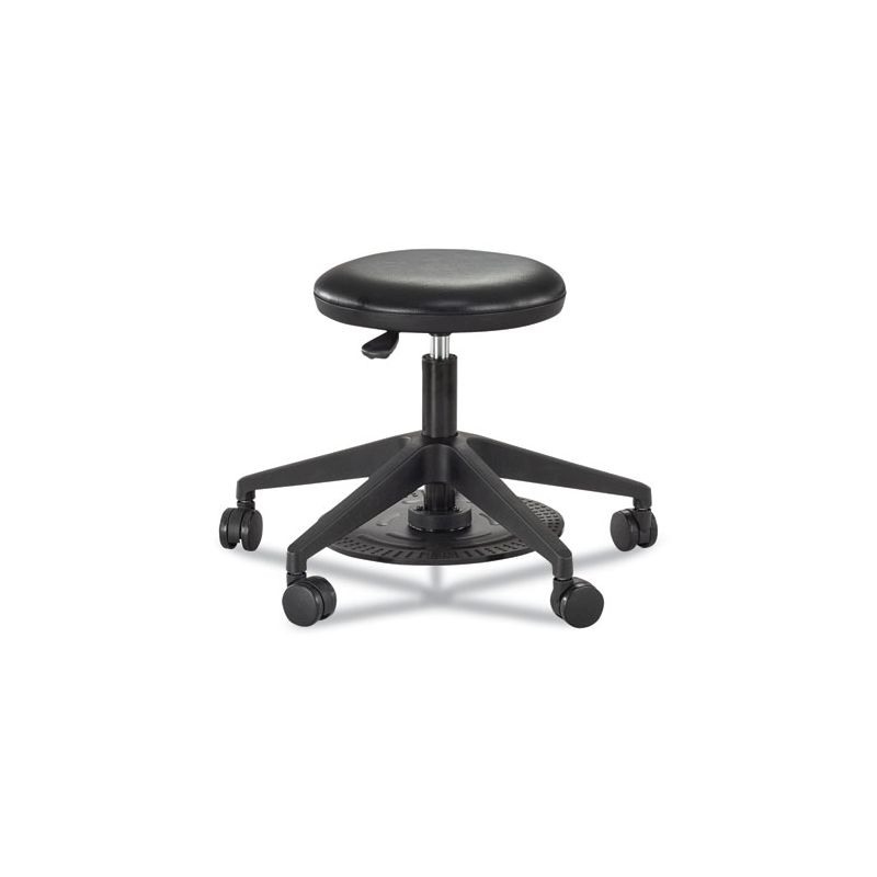 Safco Lab Stool, Backless, Supports Up to 250 lb, 19.25" to 24.25" Seat Height, Black, 5 of 6