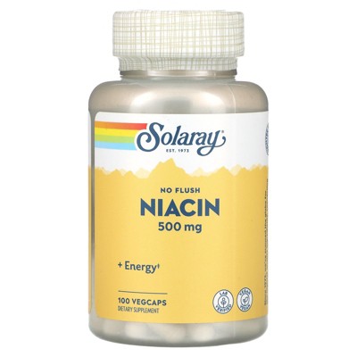 Solaray No Flush Niacin, 500 mg, 100 VegCaps