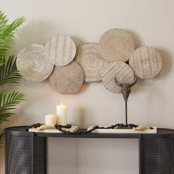 Aluminum Plate Wall Decor with Textured Pattern - Olivia & May