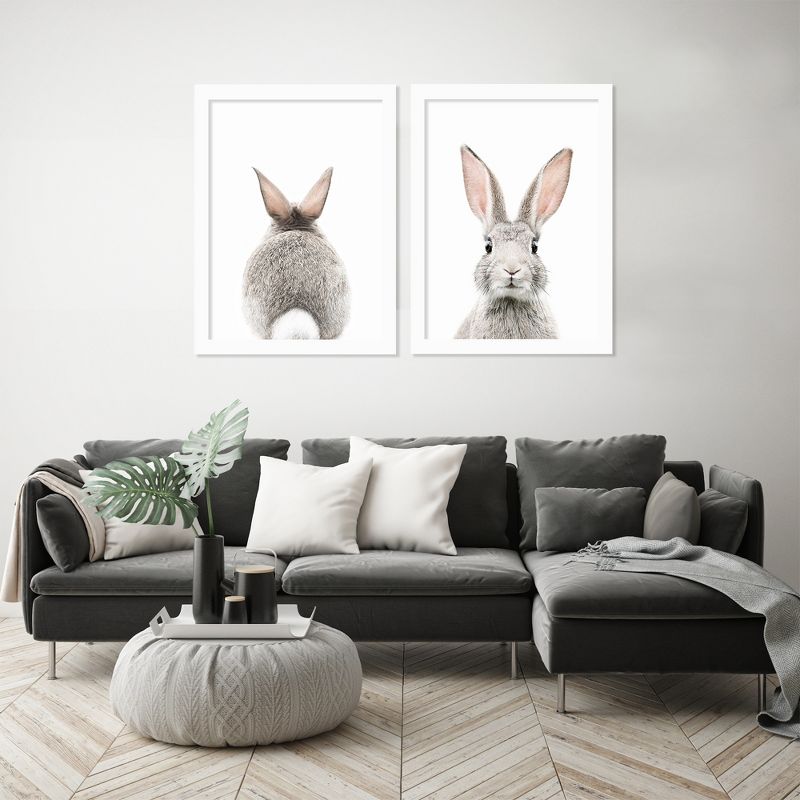 Americanflat Animal (Set Of 2) Bunny Face By Sisi And Seb Wall Art Set, 5 of 8