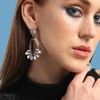 SOHI Women's Silver Marble Drop Earrings - 3 of 3