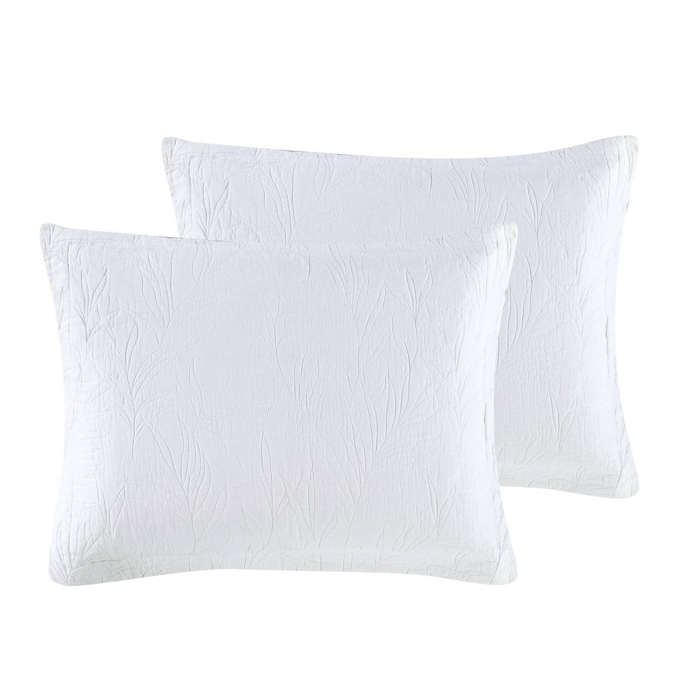 Photos - Pillowcase Tommy Bahama 2pc Standard Costa Sera Solid Quilt Sham White  