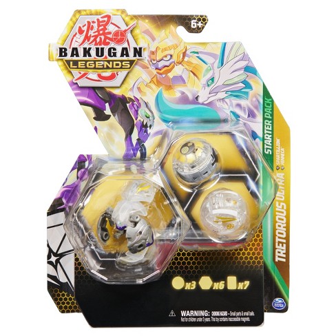 Bakugan Legends Tretorous Ultra with Spartillion and Fenneca Starter Pack  Figures - 3pk