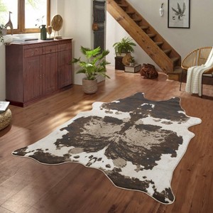 GDFStudio SierraRidge 5' x 7' Western Cowhide-Style Irregular Area Rug - 1 of 4