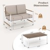 Costway 2 PCS Patio Furniture Set Loveseat Sofa with Coffee Table Thick Cushions - 3 of 4