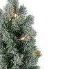 Northlight 1.4 FT LED Mini Flocked Artificial Tabletop Christmas Tree with Burlap Base, Clear Lights - 2 of 4