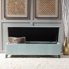 GDFStudio Carducci Contemporary Upholstered Storage Ottoman with Birch Legs - 2 of 4