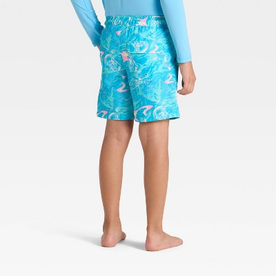 Cat & Jack Boys' Sealife Trunk Swim Shorts - Cat & Jack™ Aqua Blue S — фото 2