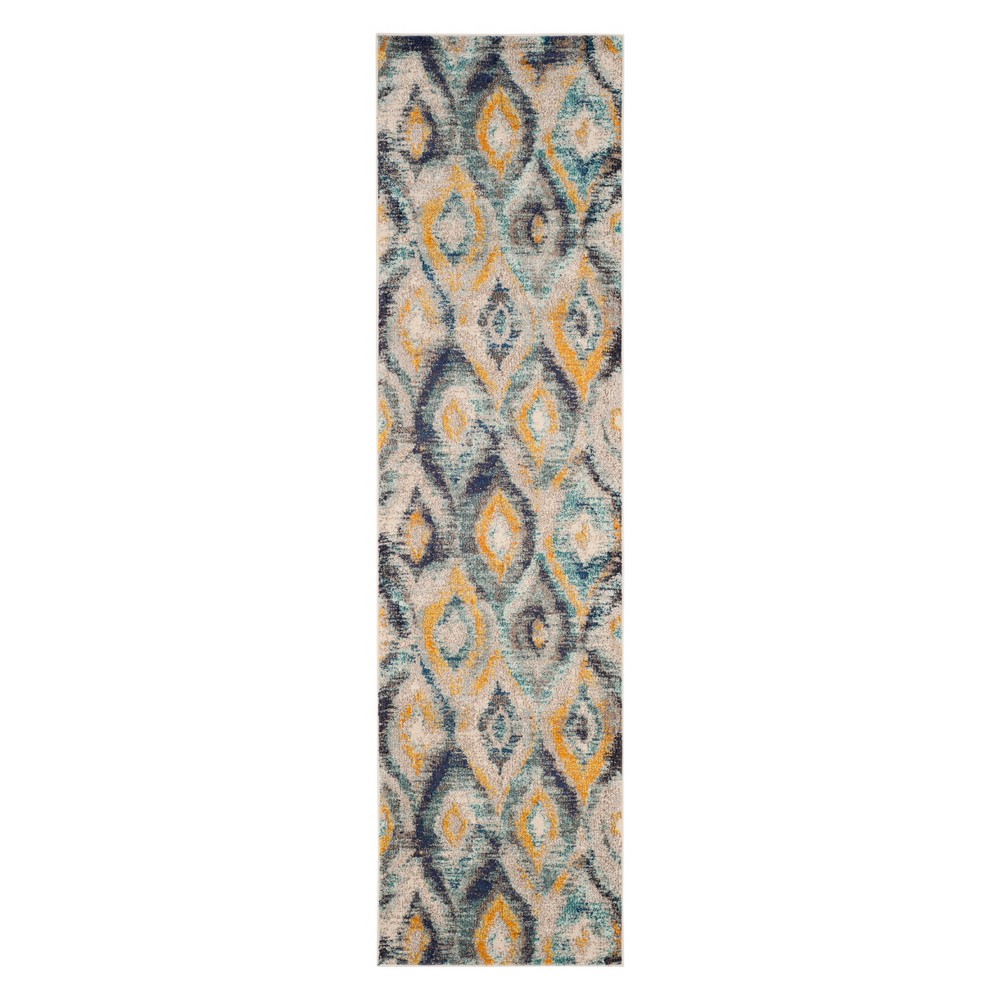 2'2inx6' Shapes Runner Blue - Safavieh