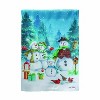 Evergreen Snowman Family Suede Garden Flag 12 x 18 Inches Indoor Outdoor Decor - 2 of 4