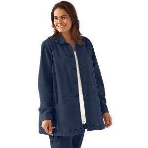 Woman Within Pleat-Back Denim Jacket - 1 of 4