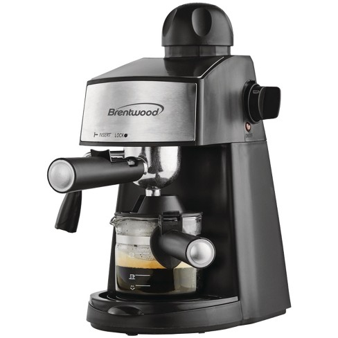 MAQUINA EXPRESSO Y CAPUCCINO BRENTWOOD GA-135BK 800 WATTS 4 TAZAS