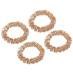 Unique Bargains Wedding Birthday Acrylic Shiny Decorative Reusable Artificial Crystal Napkin Ring 4 Pcs - 1 of 4