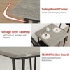 Dining Table Set , Kitchen Table with Upholstered Chairs for Kitchen Room and Small Spaces ( Table with 2 Upholstered Chairs) - 4 of 4
