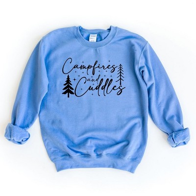 Simply Sage Market Women's Graphic Sweatshirt Campfires and Cuddles Script