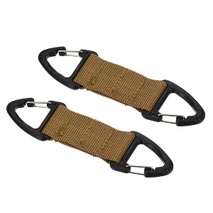 Unique Bargains Belt Keeper Key Clip Hanging Buckle Keychain with Double Side Triangle Clip for Outdoor Camping Hiking - 1 of 4