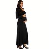 Maternity Long Sleeve Maxi Dress - 24seven Comfort Apparel™ - 2 of 4