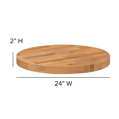 Mayfair 29" Round Butcher Block Style Table Top
