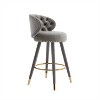 CIPACHO COOLMORE Counter Height Bar Stools Set of 2 for Kitchen Counter Solid Wood Legs with a fixed height of 360 degrees - 4 of 4