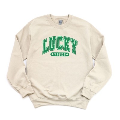 Simply Sage Market Women's Graphic Sweatshirt Lucky Vibes Distressed