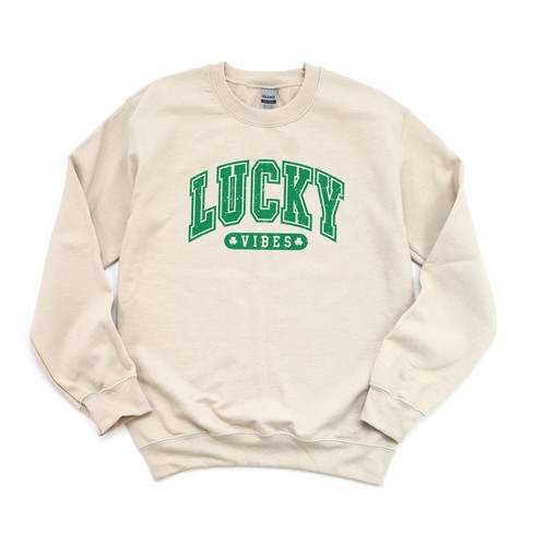 Simply Sage Market Women's Graphic Sweatshirt Lucky Vibes Distressed - image 1 of 3