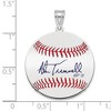 Black Bow Jewelry Sterling Silver Alan Trammell Signature MD Enamel Baseball Pendant - 4 of 4