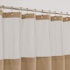 Textured Waffle Weave Shower Curtain with Snap In Liner and 12 Hooks - 2 of 4