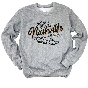 Simply Sage Market Women's Graphic Sweatshirt Nashville Tennessee Boots - 1 of 2