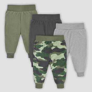 Gerber Baby Boys' 3pk Premium Jogger Pants - Black/green/cream : Target