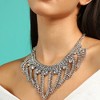 SOHI Women's Crystal Silver The Crùn Statement Necklace - 4 of 4