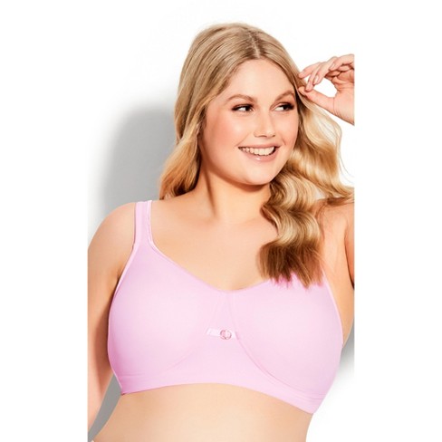AVENUE | Women's Plus Size Fashion Soft Caress Bra - sweet pink - 48DD