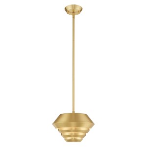 Livex Lighting Amsterdam 1 - Light Pendant in  Satin Brass - 1 of 4