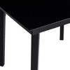 vidaXL Garden Dining Table Black Powder-coated steel, glass Medium Tough - 4 of 4