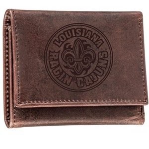 Evergreen NCAA Louisiana Ragin' Cajuns Brown Leather Trifold Wallet Officially Licensed with Gift Box - 1 of 1