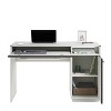 Vynxaria Modern Computer Desk - Gray/Neutral White Finish, Flip-Down Panel, Slide-Out Keyboard Tray, CPU Storage, Adjustable Shelf - 2 of 4