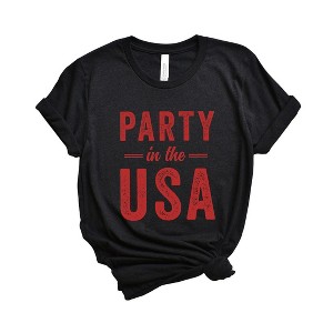 Simply Sage Market Women's Party In The USA Short Sleeve Graphic Tee - 1 of 4