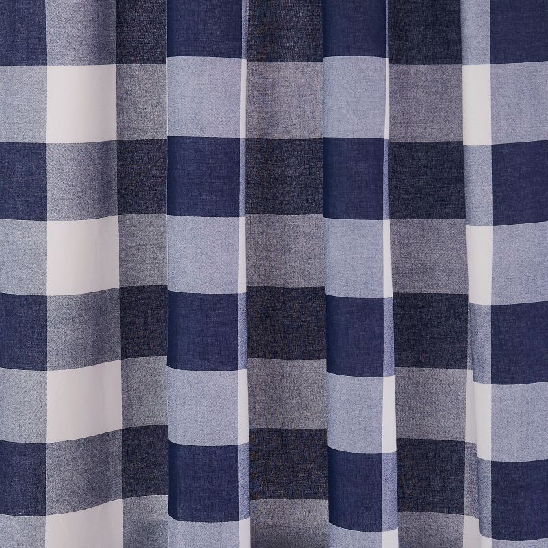 Camden Plaid Lined Curtain Panel with Rod Pocket - Levtex Home, 3 of 4