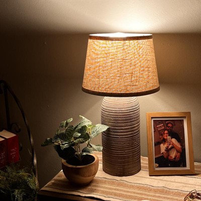 Faux Wood Mini Table Lamp Brown - Threshold™ : Target