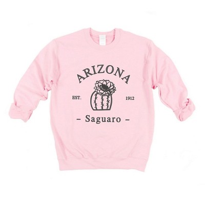 Simply Sage Market Women's Graphic Sweatshirt Embroidered Arizona Flower - Black