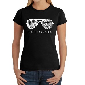 LA Pop Art Women's Word Art T-Shirt - California Shades - 1 of 4
