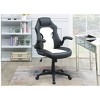 TiramisuBest Black and White Modern Office & Gaming Chair, Adjustable Height, Armrest Cushions, 5-Wheel Base, 1pc - 2 of 4