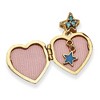 Black Bow Jewelry 14k Yellow Gold & CZ Make A Wish Star and Heart Locket, 15mm - 2 of 3