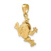 Black Bow Jewelry 14k Yellow Gold Articulated 3D Frog Pendant - 4 of 4