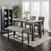 Norelo Rectangular Counter Height Table White - HOMES: Inside + Out: Marble Top, Antique Black Frame, Seats 6 - 4 of 4